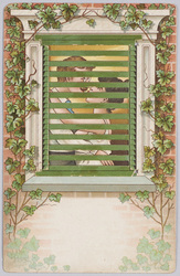 ブラインドの中は…(仕掛け絵葉書、外国製) / What Is Behind the Window Blind... (Picture Postcard with a Hidden Picture, Foreign-Made) image