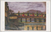 昭和大礼の五条大橋 矢崎千代二パステル速写/Gojō Ōhashi Bridge at the Time of the Shōwa Enthronement Ceremony, Pastel, Quick Drawing by Yazaki Chiyoji image