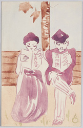 読書する男子･女子学生 / Male and Female Students Reading Books image