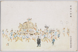 「祇園の神輿」 竹内栖鳳画伯筆 陸軍需品本廠 / Gion Festival Portable Shrine, by Painter Takeuchi Seihō, Army Munitions Main Depot image