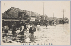 〔帝都ノ大洪水〕南千住一円浸水実況 / [Great Flood in the Imperial Capital] Actual Scene of the Inundation in the Entire Minamisenju Area image