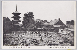 (大東京シン害火災の実况)浅草公園六区焼アト / (Actual Scene of the Great Tokyo Earthquake and Fire) Burnt Remains of Rokku in Asakusa Park image