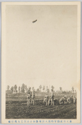 改元初度陸軍特別大演習参加　歩兵作業及飛行船 / Participation in the First Special Army Exercise of the New Era (1912), Infantry Work and Airship image