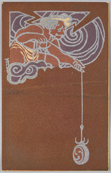 太鼓を釣る雷神 / Raijin (The God of Thunder) Picking Up a Drum image