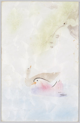 つがいの鴛鴦 (和紙型押) / A Pair of Mandarin Ducks (Embossed Japanese Paper) image