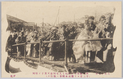 三月十七日 　西本願寺前住明如上人七回忌 天童子ノ行列  (十三日ヨリ築地本願寺ニ執行ス) / On March 17th, the 7th Anniversary of the Death of Holy Priest Myōnyo, the Former Chief Prist of the Nishi Hongwanji Temple, Procession of Children (Performed at the Tsukiji Hongwanji Temple from March 13th) image