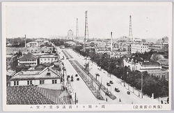 (復興の新東京)霞ヶ関ヨリ新議事堂ヲ望ム / (New Tokyo after Reconstruction) View of the New Diet Building from Kasumigaseki image