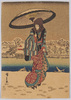 雪中美人図　歌川広重画/Picture of a Beauty in the Snow, Artist: Utagawa Hiroshige image