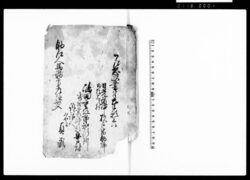 （訴訟人武州葛飾郡安戸村名主貞蔵相手同州同郡堤根村名主九右衛門助郷人馬勤方差障出入一件書付） / Document of System image