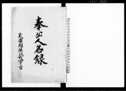 奉公人名録(万延元年三月~明治三年三月) / Document of Community image