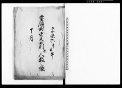堂領町歩反別并人数之帳 / Document of Townspeople image