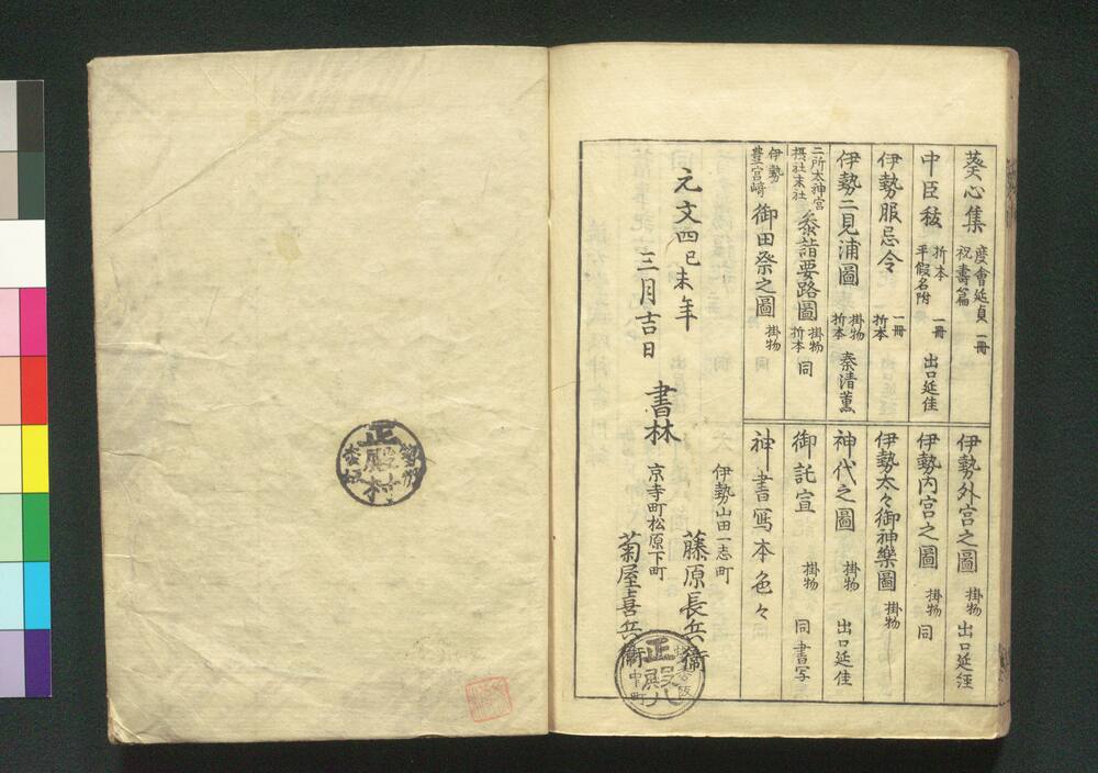 Naigū Ise Sangū An'naiki (Guidebook for the Inner Shrine of Ise Shrine) |  EDO-TOKYO MUSEIUM Digital Archives