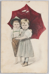 傘と子供(仕掛け絵葉書、外国製) / Umbrella and Children (Popup Picture Postcard, Foreign-Made) image