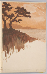 湖畔夕景（「ハガキ文学」附録） / Evening View of a Lakeside (Supplement to "Hagaki Bungaku") image