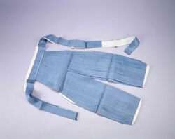 水浅葱絹地 長袴 / Nagabakama (Formal Divided Skirt) of Blue-Green Silk image
